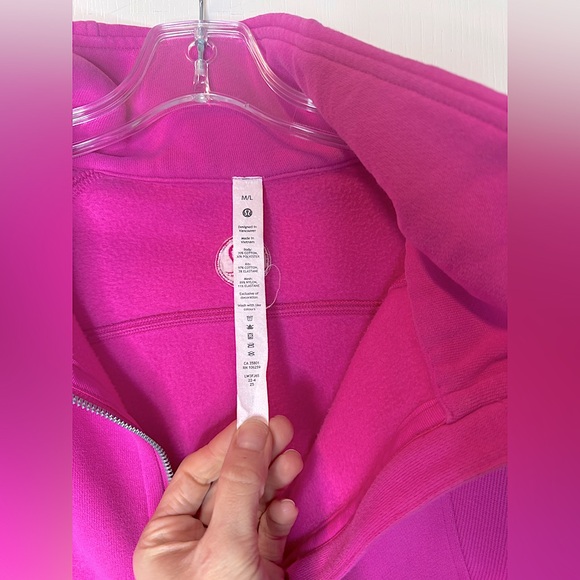 Lululemon Oversized Funnel Neck Half Zip Scuba Sonic Pink - Picture 3 of 4